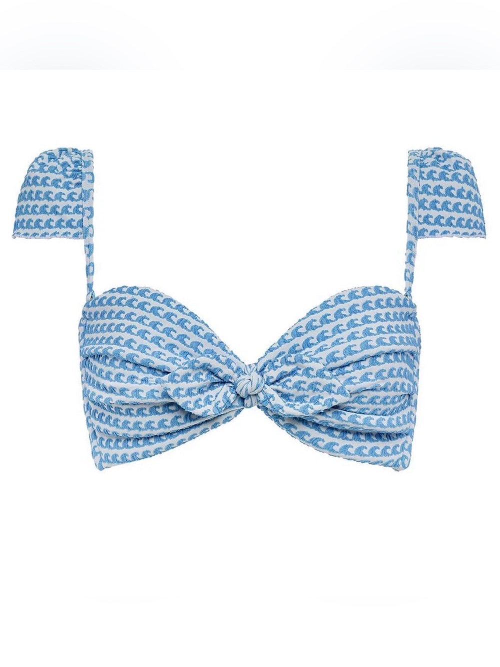 Montce Wave repeat cabana bikini top w/detachable straps